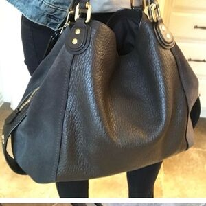 Coach  Leather and  Suede  Edie 42    Shoulder  bag, Tote, Hobo, Brown .